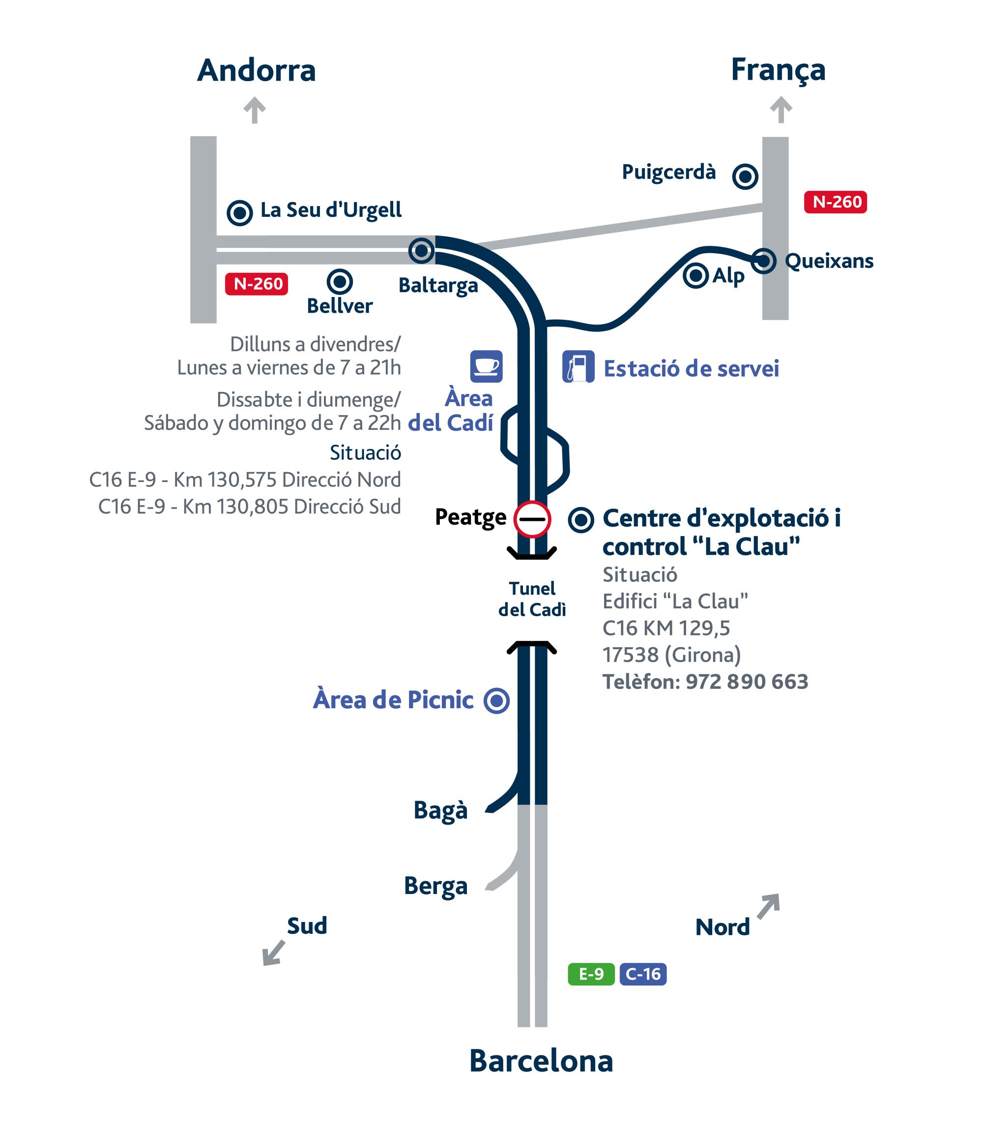 Mapa Tunel Cadi Azul