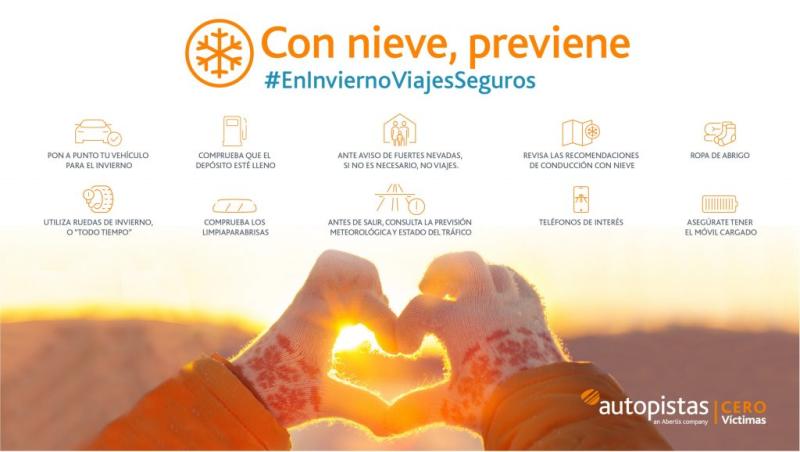 Con nieve, previene en tus viajes por carretera