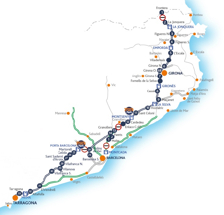 Mapa Autopista Ap 7 Mapa